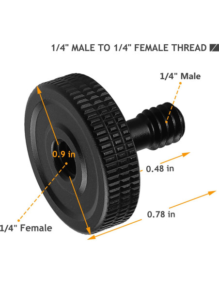 Juego de Tornillos de Pulgar Frgyee 1/4" Rápida Liberación con Goma