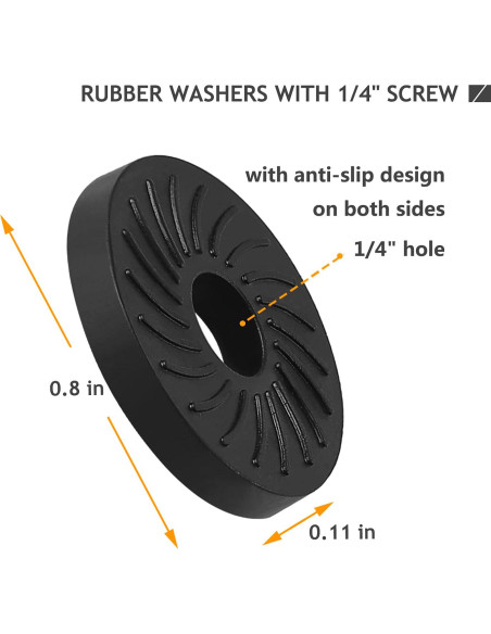 Juego de Tornillos de Pulgar Frgyee 1/4" Rápida Liberación con Goma