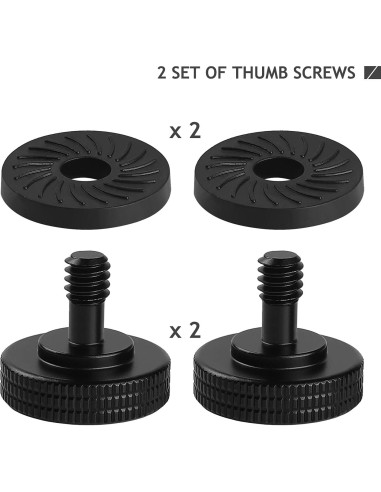 Juego de Tornillos de Pulgar Frgyee 1/4" Rápida Liberación con Goma