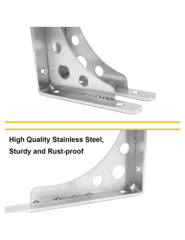 Soporte de Estante Flotante CBTONE 10" Acero Inoxidable 4 Pcs