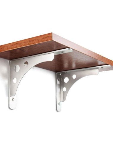 Soporte de Estante Flotante CBTONE 10" Acero Inoxidable 4 Pcs