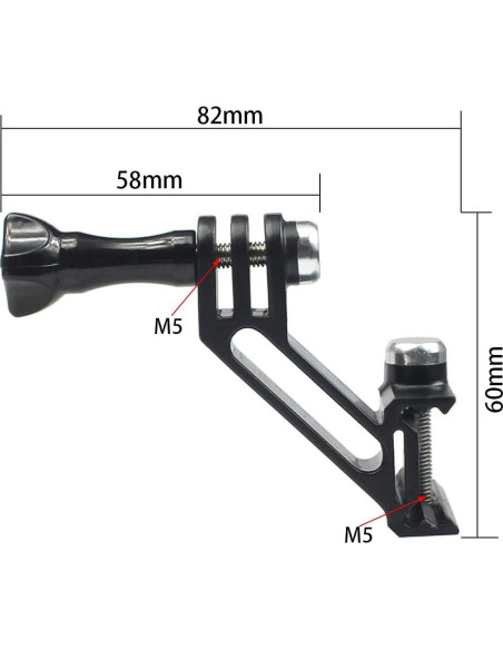 Soporte de Montaje BGNing 20mm para Cámara de Acción Ajustable