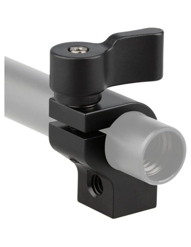 Abrazadera de Varilla Simple 15mm CAMVATE con 2 Agujeros 1/4"-20