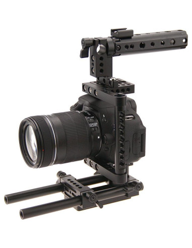 Jaula de Cámara CAMVATE con Mango Superior y Placa de Montaje