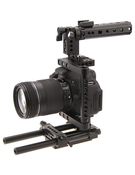 Jaula de Cámara CAMVATE con Mango Superior y Placa de Montaje