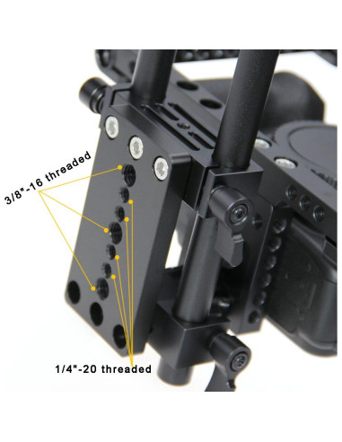 Jaula de Cámara CAMVATE con Mango Superior y Placa de Montaje