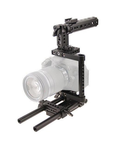 Jaula de Cámara CAMVATE con Mango Superior y Placa de Montaje