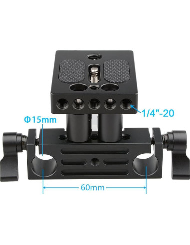Montura Base DSLR CAMVATE con Elevador 15mm - 10g