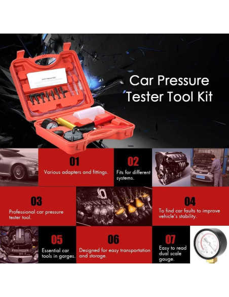 Kit de purga de frenos HTOMT 2 en 1 con bomba y estuche