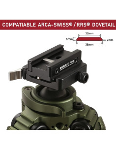 Adaptador Picatinny a Arca Suiza SHINEWEE 3.81 cm 2