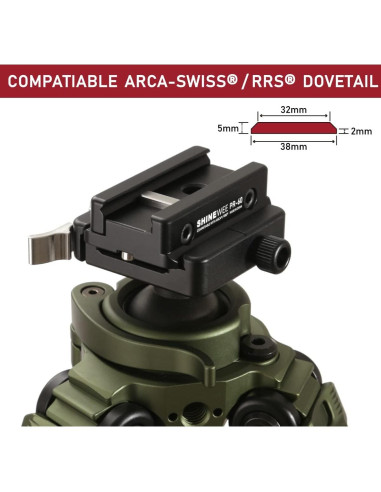 Adaptador Picatinny a Arca Suiza SHINEWEE 3.81 cm