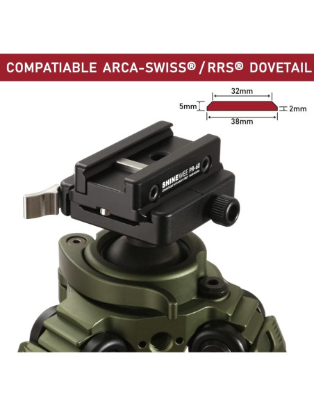 Adaptador Picatinny a Arca Suiza SHINEWEE 3.81 cm