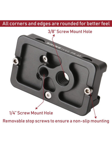 Adaptador Picatinny a Arca Suiza SHINEWEE 3.81 cm