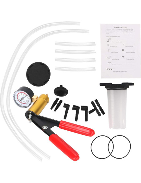 Kit de purga de frenos HTOMT 2 en 1 con bomba y estuche