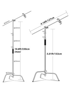 C Stand con Brazo Boom Vallkay CXJH01 - Soporte de Luz 320cm 2