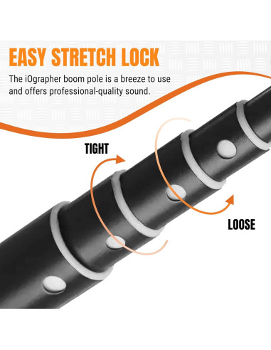 iOgrapher Boom Pole Compacto Ajustable 1.5m para Micrófono