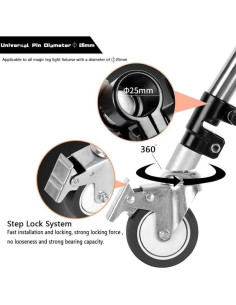 Set de 3 Ruedas Dolly Reflex Camera para Trípode 25mm 2