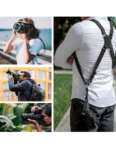 Arnés de Doble Cámara Leopacat con Correa Ajustable y Seguridad 2