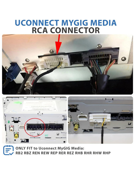 Adaptador de Cámara de Respaldo EWAY para Jeep, Chrysler, Dodge