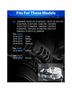 Bomba de vacío de freno YZHIDIANF 12684050 para Chevy 2016-2019 2