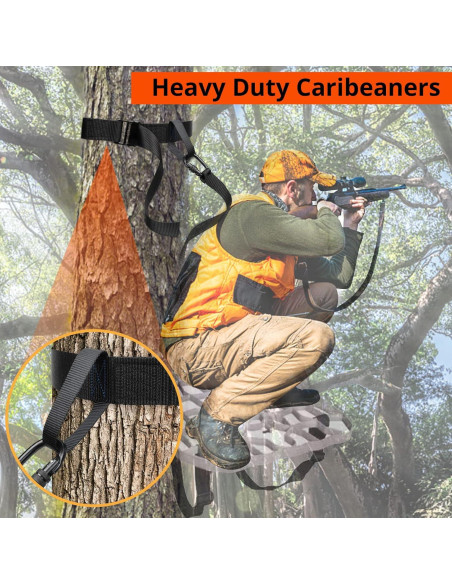 Arnés de Caza TRSMIMA con Correa de Soporte de Árbol 807 kg