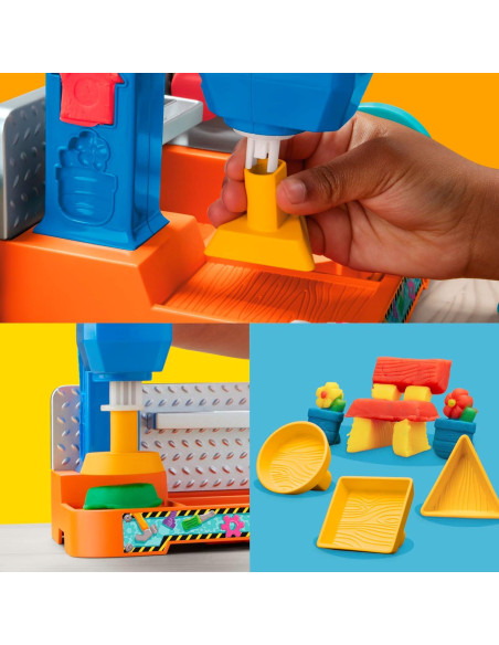 Play-Doh Banco de Herramientas con Sellos y Sierra 5 Colores