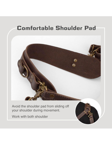 Correa de cámara de cuero LEDR 4J para 1 o 2 DSLR