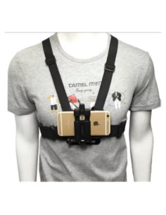 Soporte de Pecho Ajustable Genérico para Teléfono Móvil Negro