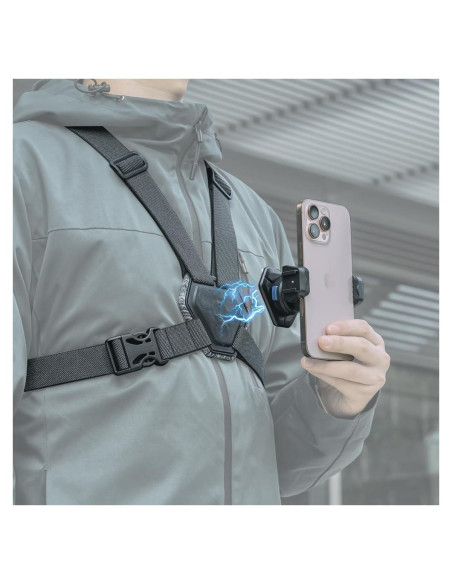 Soporte de Pecho Rugvis para Teléfono Móvil Ajustable Negro