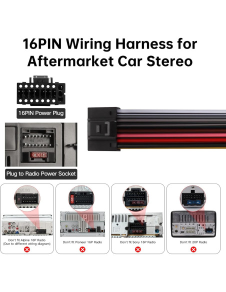 Arnés de cable de radio Honda CRV 2015-2016 y Civic 2014-2015