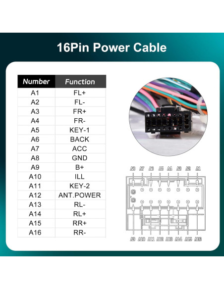Arnes de Cableado 16 PIN EKAT para Radio Toyota - Soporta JBL