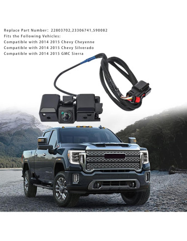 Cámara de Respaldo Arokzn para Chevy Silverado y GMC Sierra 2014-2015