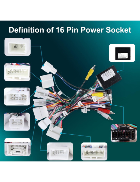 Arnes de Cableado 16 PIN EKAT para Radio Toyota - Soporta JBL