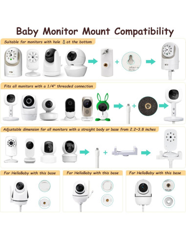 Soporte de Pie Ajustable para Monitor de Bebé GAHOGA 95-175cm