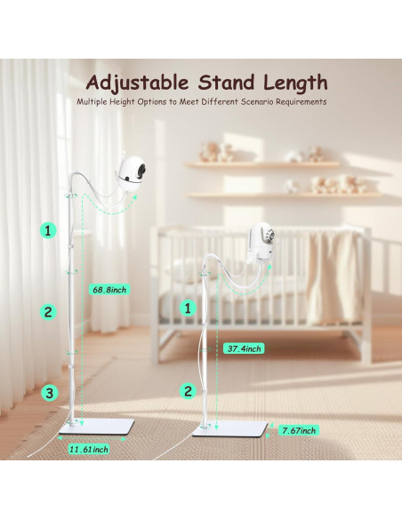 Soporte de Pie Ajustable para Monitor de Bebé GAHOGA 95-175cm