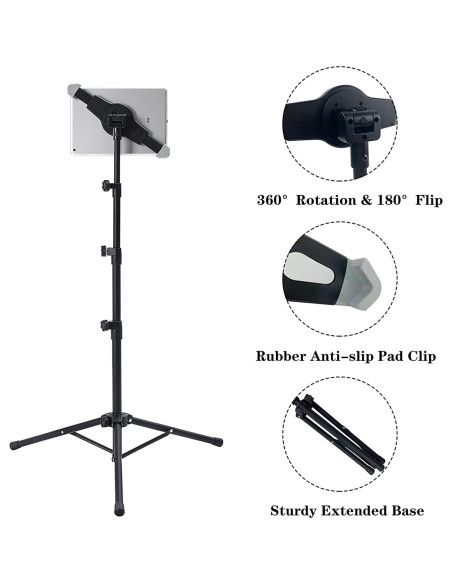 Soporte de trípode ajustable Raking para tablet 9.5-14.5"