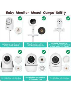 Soporte de Pie Ajustable para Monitor de Bebé GAHOGA 95-175 cm 2