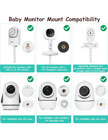 Soporte de Pie Ajustable para Monitor de Bebé GAHOGA 95-175 cm