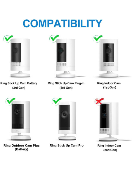 Soporte Adhesivo de Pared para Cámara Ring Stick Up Cam - 2 Pack