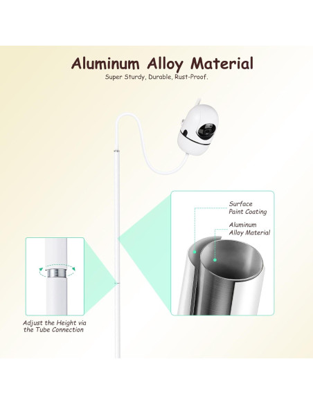 Soporte de Pie Ajustable para Monitor de Bebé GAHOGA 95-175 cm