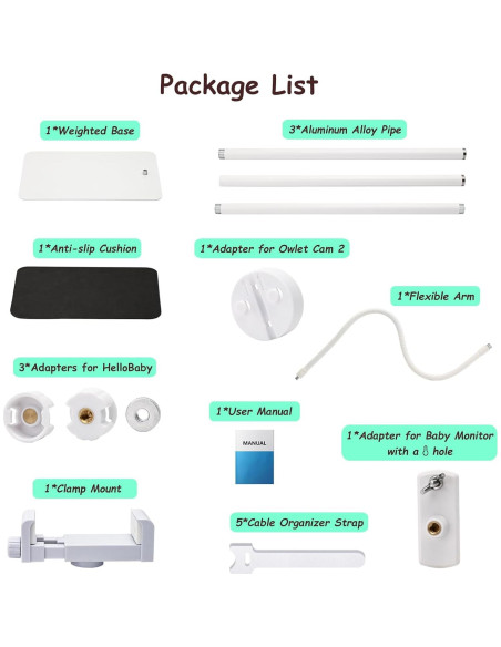 Soporte de Pie Ajustable para Monitor de Bebé GAHOGA 95-175 cm