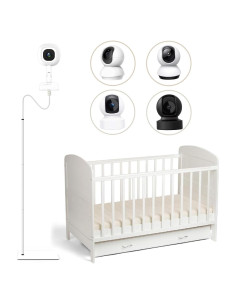 Soporte de Piso para Monitor de Bebé Derebir Blanco Ajustable 95.3-174 cm