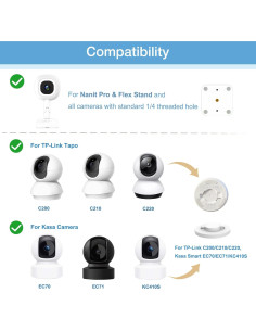 Soporte de Piso para Monitor de Bebé Derebir Blanco Ajustable 95.3-174 cm 2