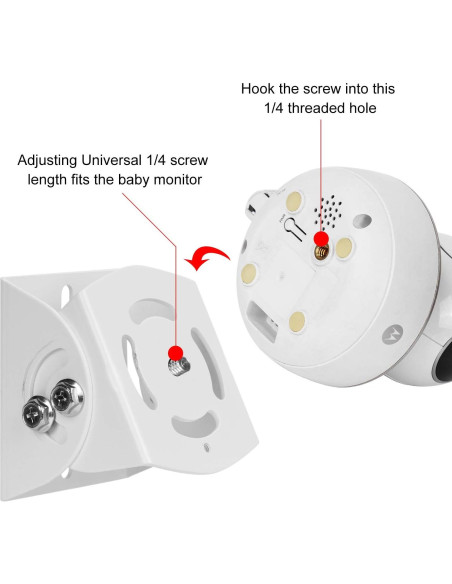 Soporte de Pared Ajustable para Monitor de Bebé Arlo y Motorola