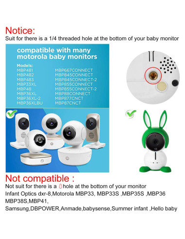 Soporte de Pared Ajustable para Monitor de Bebé Arlo y Motorola