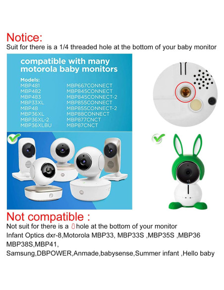 Soporte de Pared Ajustable para Monitor de Bebé Arlo y Motorola