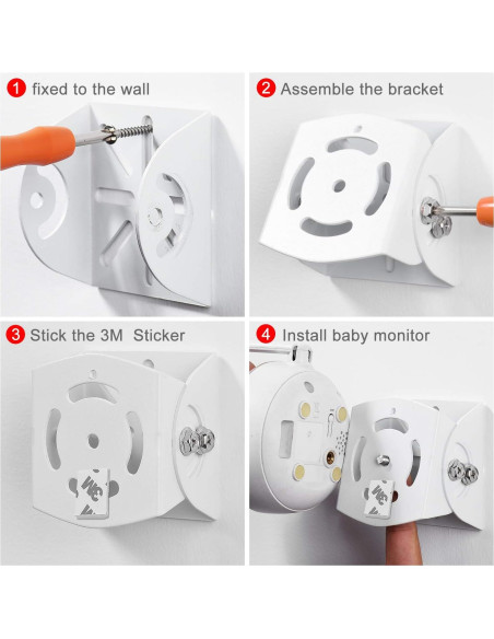 Soporte de Pared Ajustable para Monitor de Bebé Arlo y Motorola
