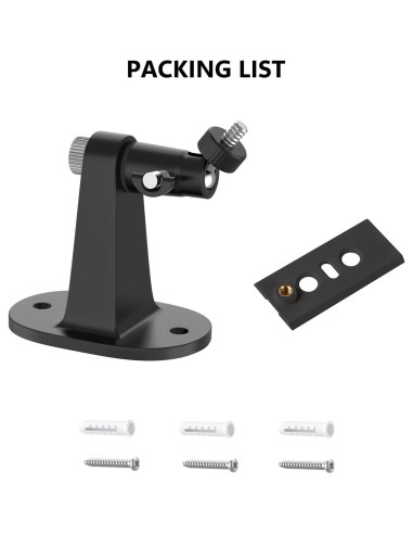 Soporte de Pared Ajustable para Ring Spotlight Cam y Stick Up Cam - Negro
