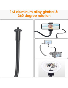 Soporte de cámara flexible KAGYOKU 11" 2kg 360 rotación 2