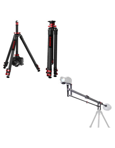 Trípode de Video IFOOTAGE de Fibra de Carbono 165 cm + Grúa Mini M1 III 216 cm